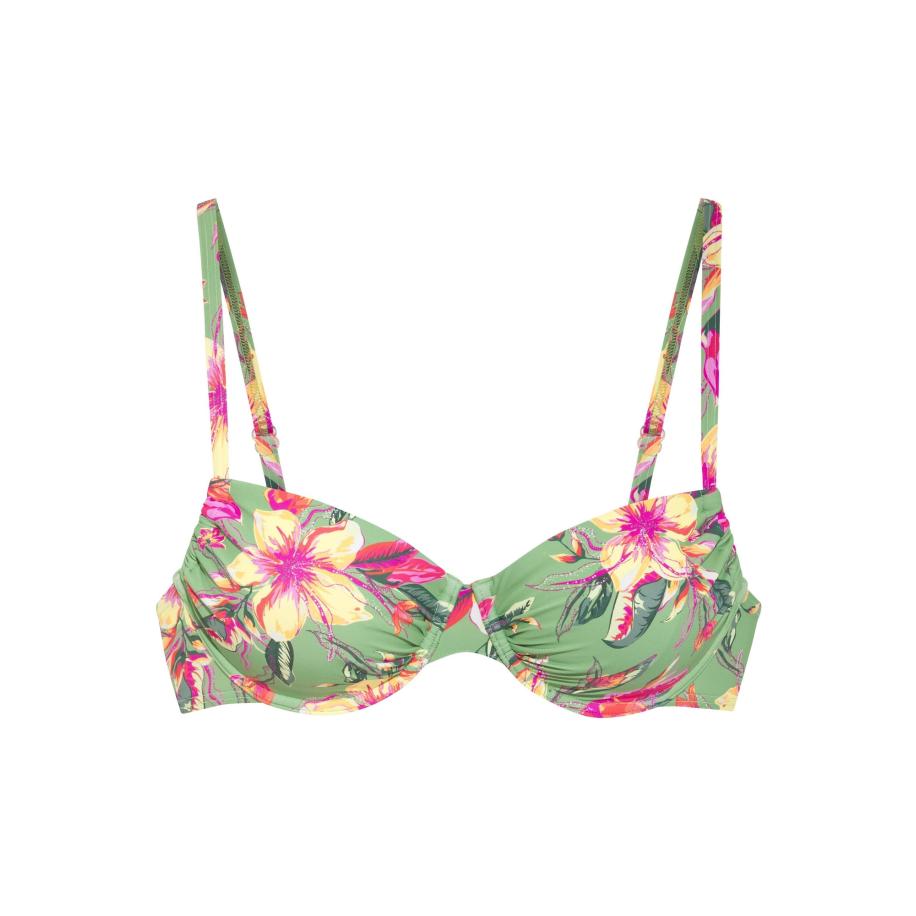 Lascana LASCANA Bikinitop lichtgroen / donkergroen / lichtoranje / fuchsia -