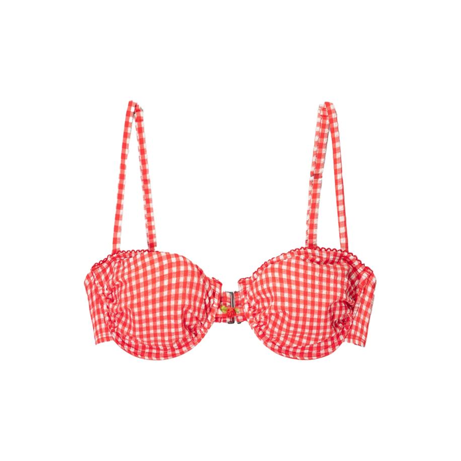 Bershka Bershka Bikinitop rood / wit -