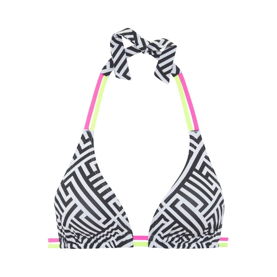 Buffalo BUFFALO Bikinitop neongroen / pink / zwart / wit -