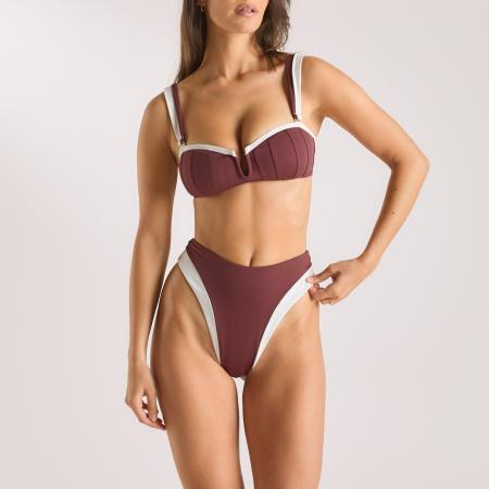 Monaco Bandeau Bikinitop Pruim XS