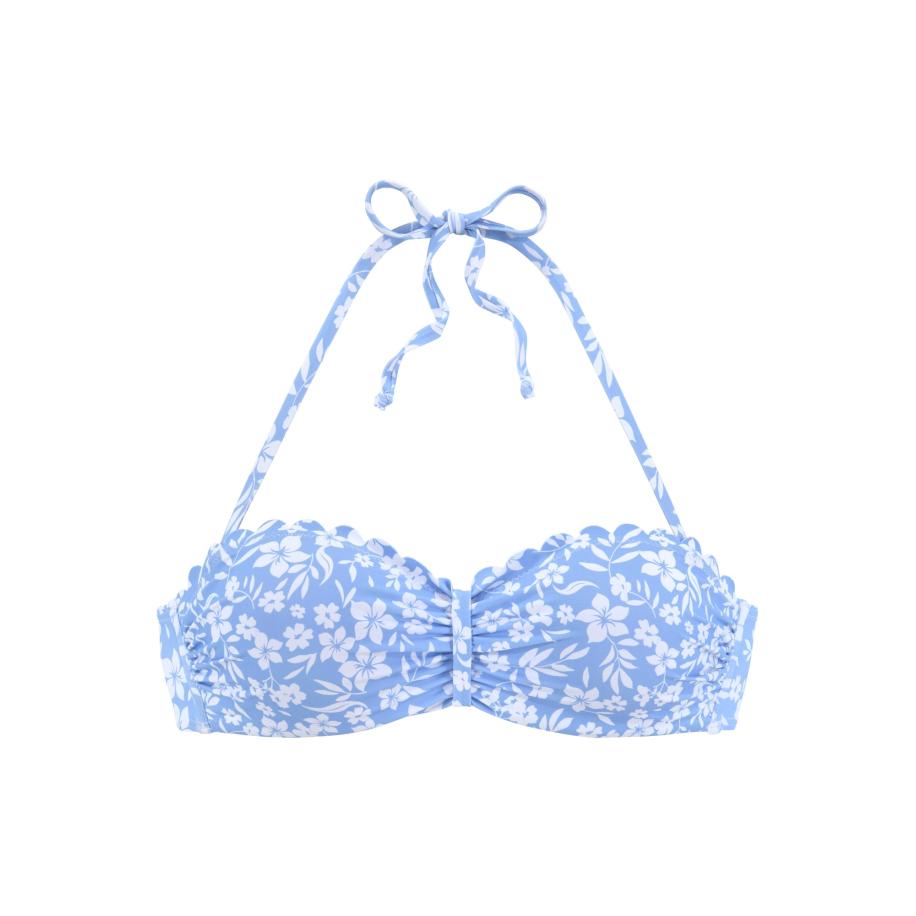 VIVANCE VIVANCE Bikinitop blauw / wit -
