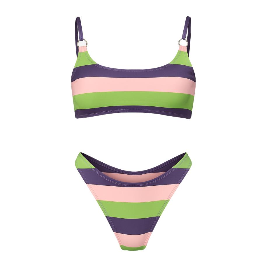C&City C&City Bikini navy / lichtgroen / rosa -