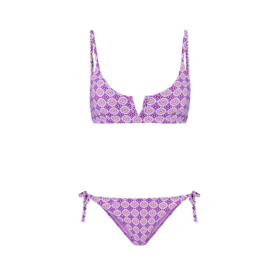 Shiwi Shiwi Bikini Leah Scoop lila / sering / oranje / wit -