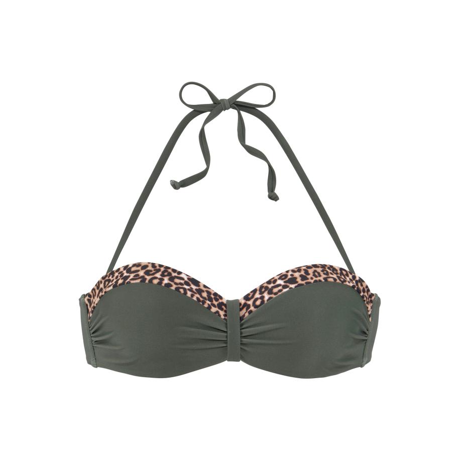 Lascana LASCANA Bikinitop beige / goud / donkergroen / zwart -