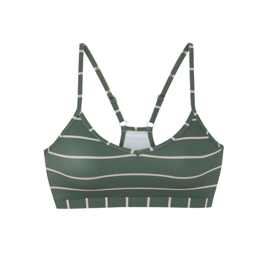 BENCH Bikinitop crème / donkergroen Groen