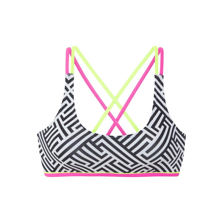 Buffalo BUFFALO Bikinitop limoen / pink / zwart / offwhite -