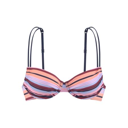 s.Oliver Bikinitop lichtblauw / abrikoos / pink / donkerrood