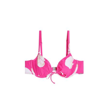 Desigual Desigual Bikinitop Shell beige / roodviolet / offwhite