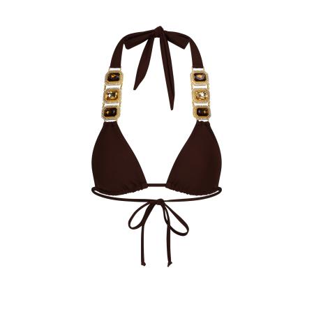 Moda Minx Moda Minx Bikinitop Boujee donkerbruin / goud