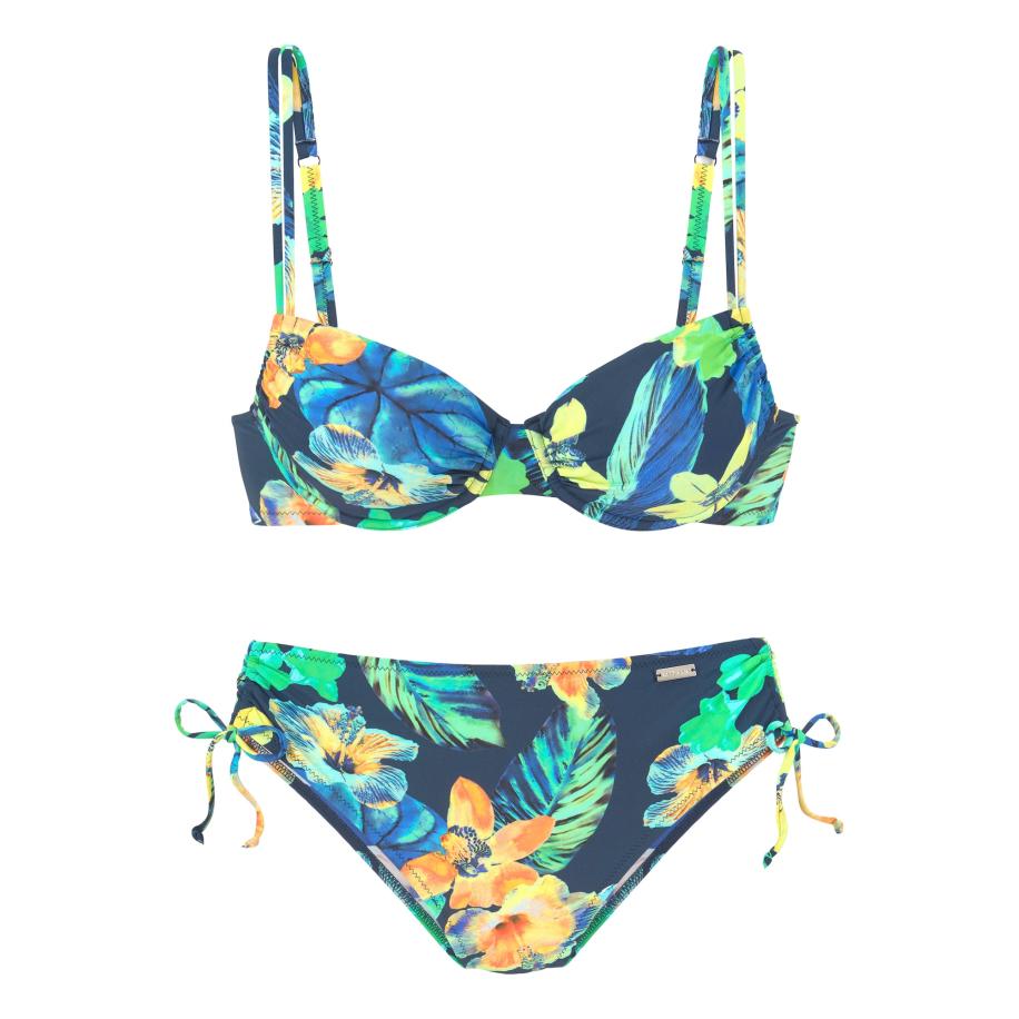Lascana LASCANA Bikini navy / turquoise / neongroen / oranje -
