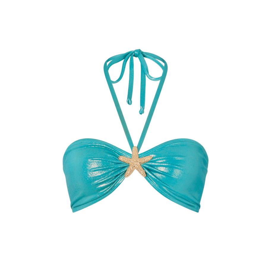 Moda Minx Moda Minx Bikinitop turquoise / wit -
