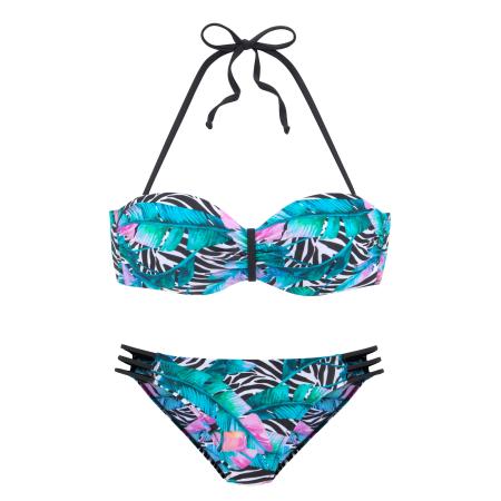VIVANCE VIVANCE Bikini cyaan blauw / sering / zwart / wit