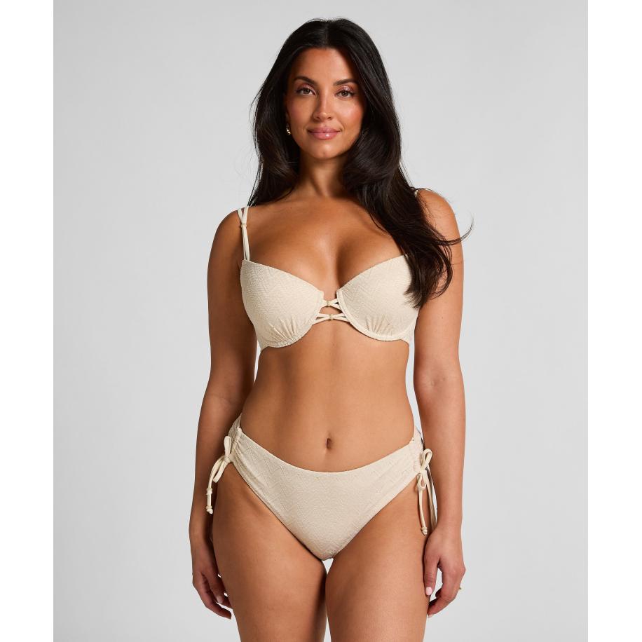 Hunkemöller Bikinibroekje Crochet Wit Wit
