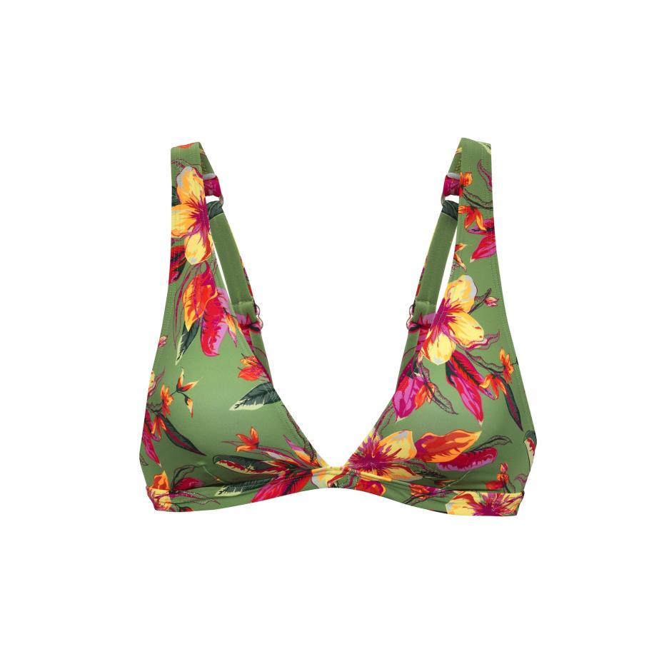 Lascana LASCANA Bikinitop Malia olijfgroen / oranje / pink -