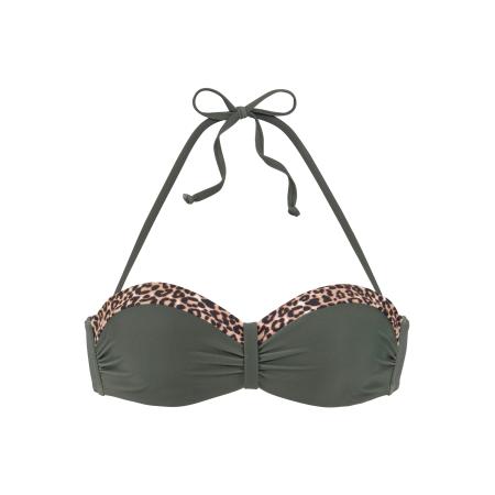 Lascana LASCANA Bikinitop beige / goud / donkergroen / zwart