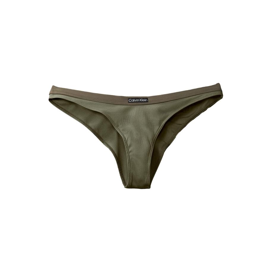 Calvin Klein Calvin Klein Swimwear Bikinibroek olijfgroen / zwart / wit -