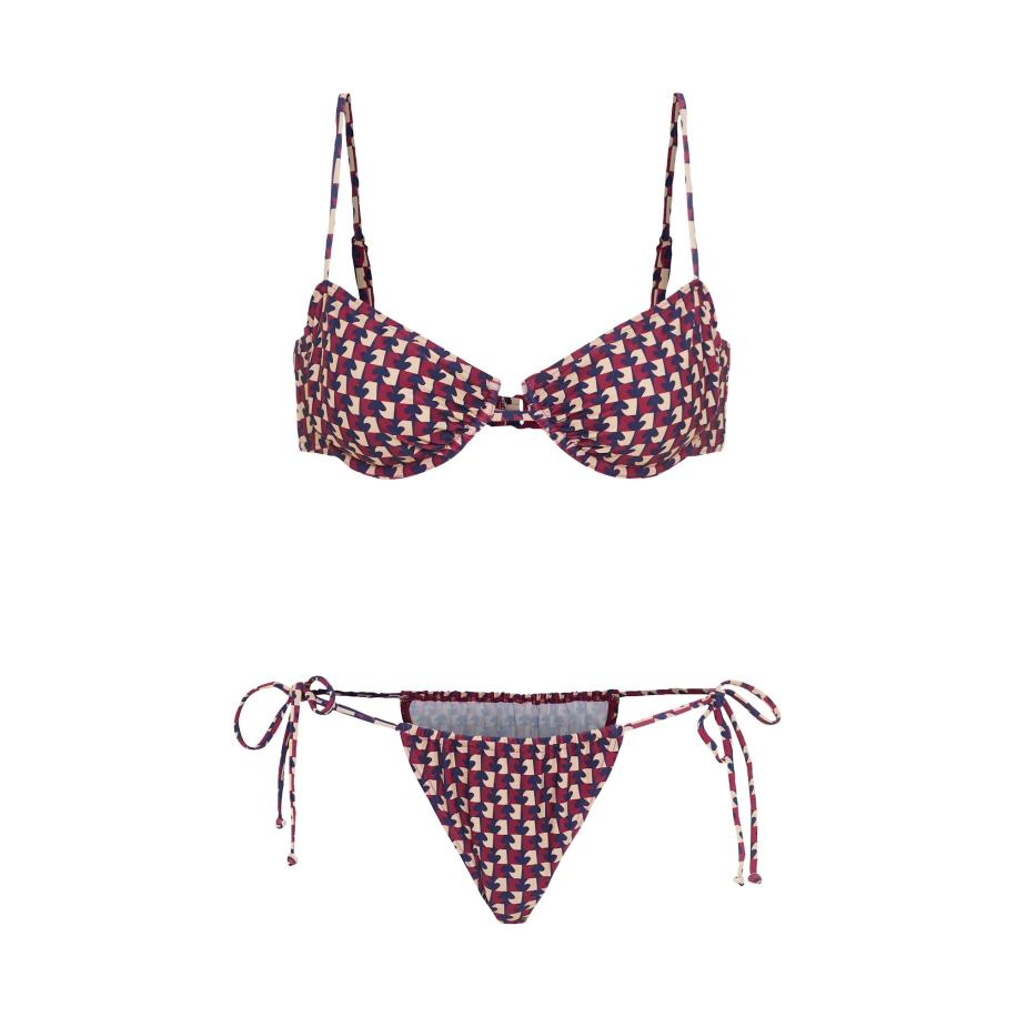 Lascana LSCN by LASCANA Bikini ecru / navy / bordeaux -