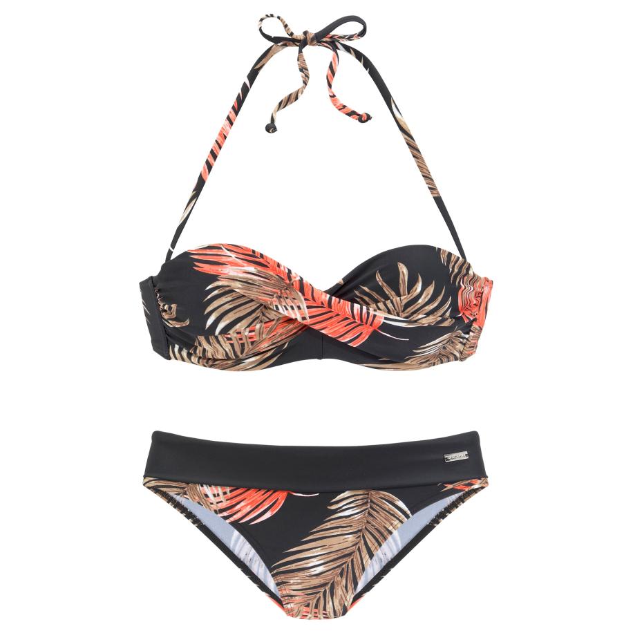 Lascana LASCANA Bikini beige / oranje / zwart / wit -