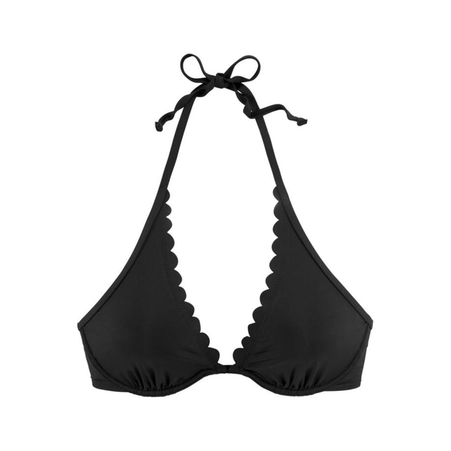 Lascana LASCANA Bikinitop Scallop zwart -