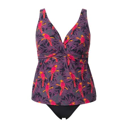 Ulla Popken Ulla Popken Tankini lila / oranje / knalrood / zwart