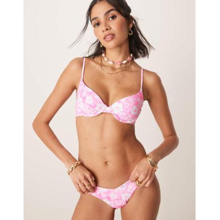 Kulani Kinis Island Blush Cheeky Y-vormig bikinibroekje in roze
