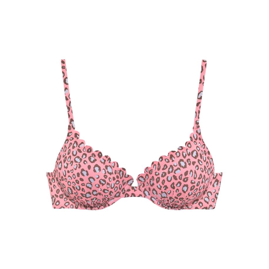 Lascana LASCANA Bikinitop bruin / pink / wit -