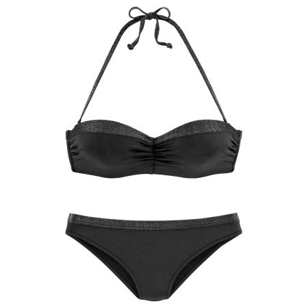 JETTE Bikini zwart / zilver