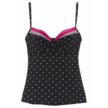Lascana LASCANA Tankinitop Monroe neonroze / zwart / wit