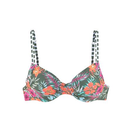 Venice Beach VENICE BEACH Bikinitop Venice Beach donkergroen / oranje / lichtroze / wit