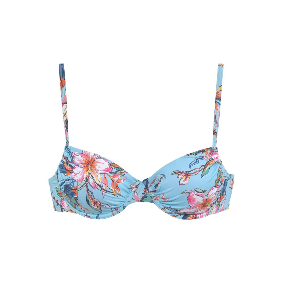 Lascana LASCANA Bikinitop turquoise / lichtblauw / oranje / pink -
