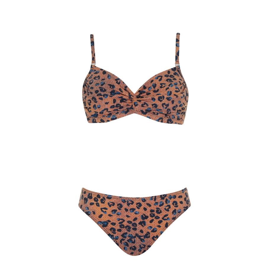 OLYMPIA OLYMPIA Bikini donkerblauw / bruin / offwhite -