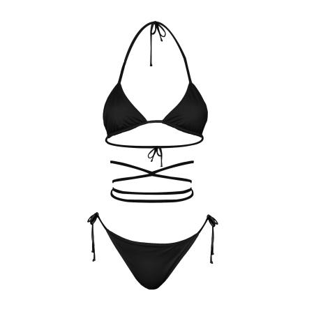 Kadoo Kadoo Bikini Catch me Black blauw denim / zwart