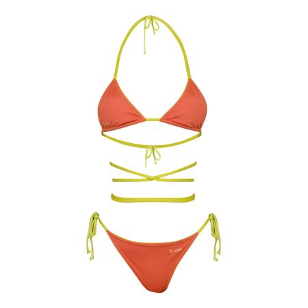 Kadoo Kadoo Bikini ECONYL® Catch me Joker Set 2-tlg. wendbar groen / oranje