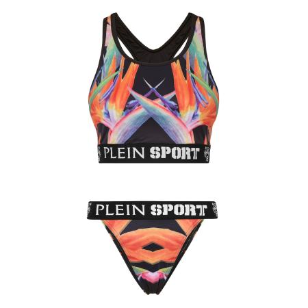 Plein Sport Plein Sport Bikini Flowers gemengde kleuren / zwart