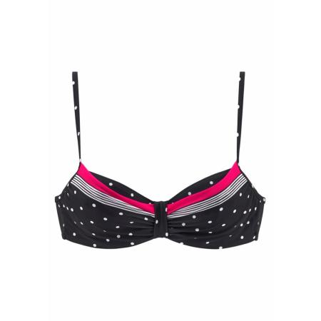 Lascana LASCANA Bikinitop Monroe neonroze / zwart / wit