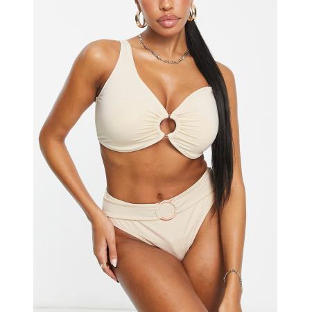 Ivory Rose Vollere buste Top met blote schouder en verwijderbare vullingen in goud met glans