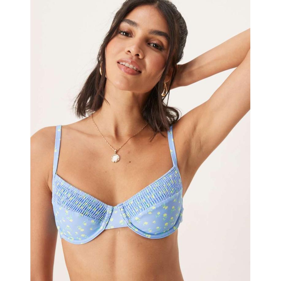Kulani Kinis Lemon Bloom Bikinitopje met beugel in blauw Blauw