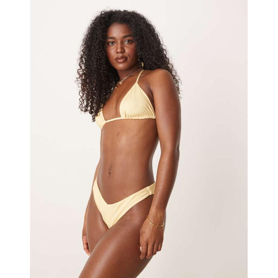ASOS DESIGN Triangel-bikinitopje in lichtgeel, deel van co-ord set Geel
