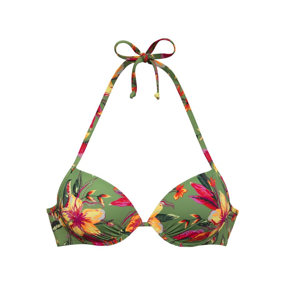 Lascana LASCANA Bikinitop Malia geel / groen / pink -
