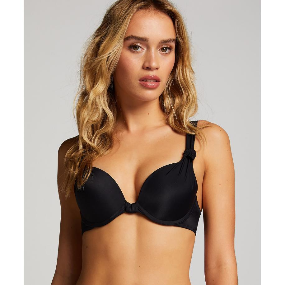 Hunkemöller Voorgevormde push-up beugel bikinitop Luxe Cup A - E Zwart Zwart