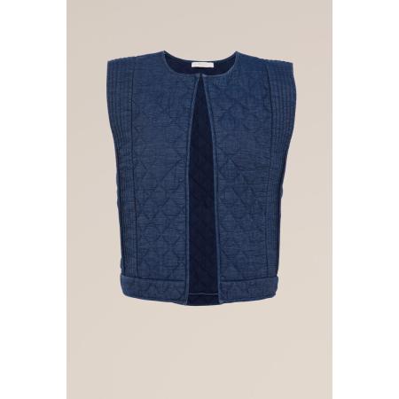 Blue Ridge dames denim gilet - Regular fit - Donkerblauw - Katoen - Maat: M