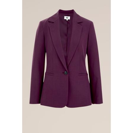 WE Fashion Dames Slim fit blazer - Slim Fit - Aubergine - Maat: 32