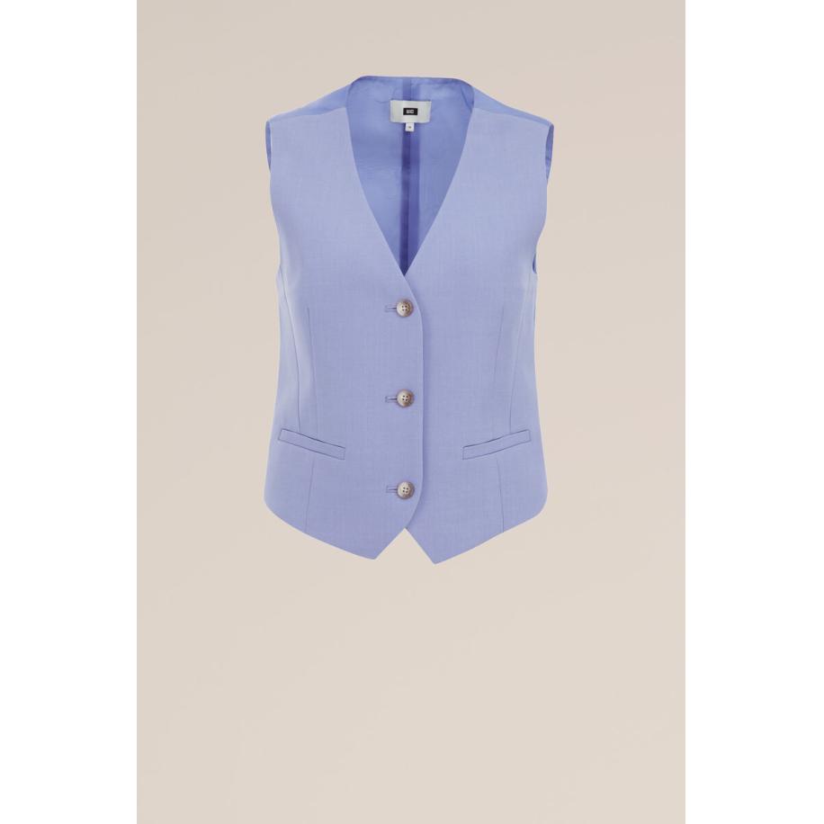 WE Fashion Dames Slim fit gilet - Slim Fit - Paars - Maat: 36 Paars