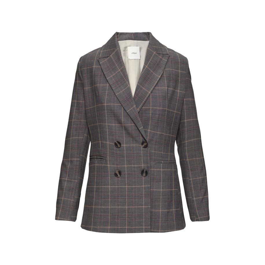 s.Oliver BLACK LABEL s.Oliver BLACK LABEL Blazers donkergrijs / perzik / zalm roze -