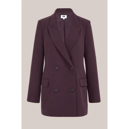 WE Studio dames regular fit double-breasted blazer - Oversized - Aubergine - Maat: 34