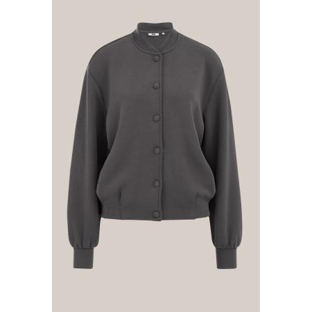 WE Fashion Dames bomberjack - Regular fit - Donkergrijs - Viscose - Maat: XS