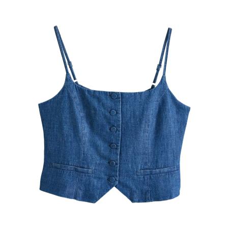 Next Next Gilet blauw denim