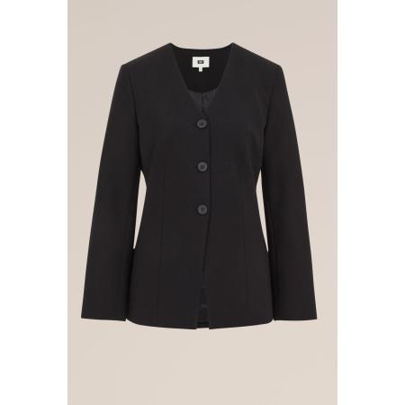 WE Fashion Dames slim fit blazer - Slim Fit - Zwart - Maat: 32