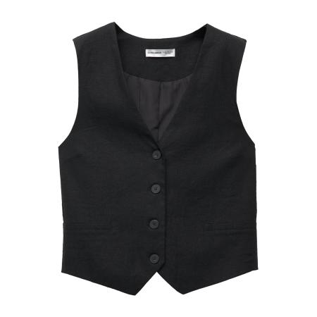 Pull&Bear Pull&Bear Gilet zwart