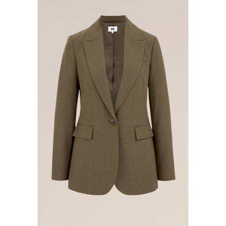 WE Fashion Dames slim fit blazer - Slim Fit - Grijsgroen - Maat: 44